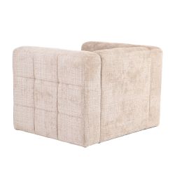 Fauteuil fixe NAIAD 1 place tissu texturé beige