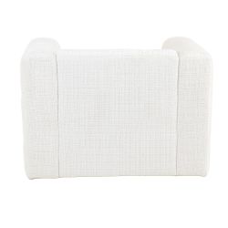 Fauteuil fixe NAIAD 1 place tissu texturé crème