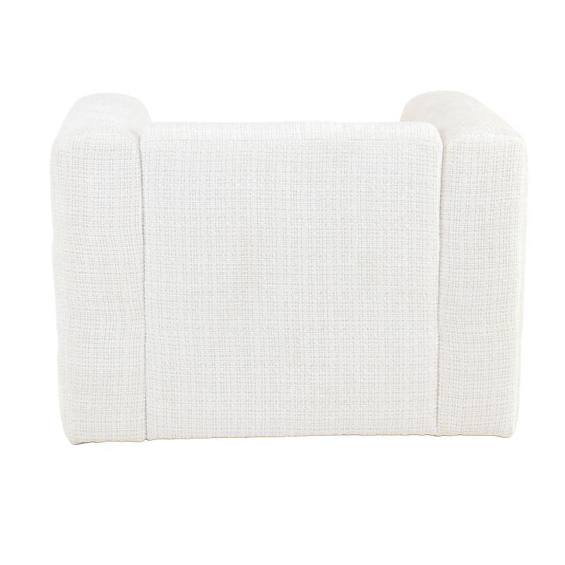 Fauteuil fixe NAIAD 1 place tissu texturé crème