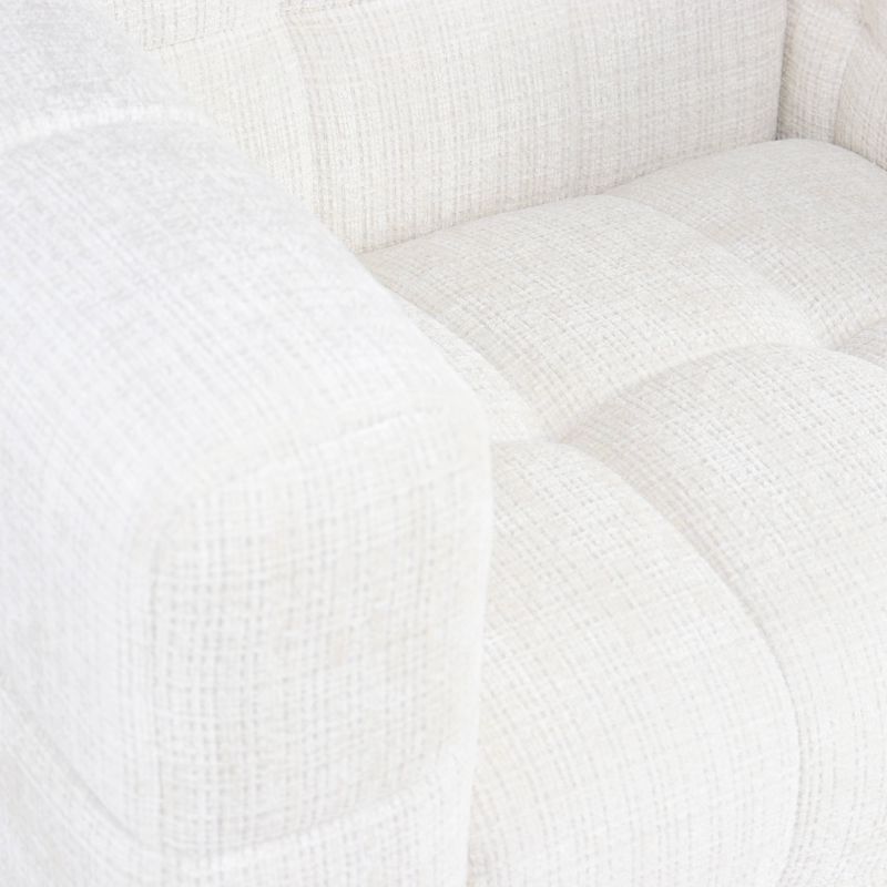 Fauteuil fixe NAIAD 1 place tissu texturé crème