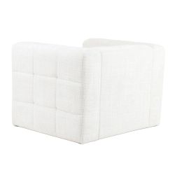 Fauteuil fixe NAIAD 1 place tissu texturé crème