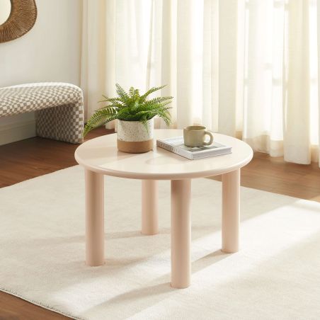 Table basse MARA effet laqué beige