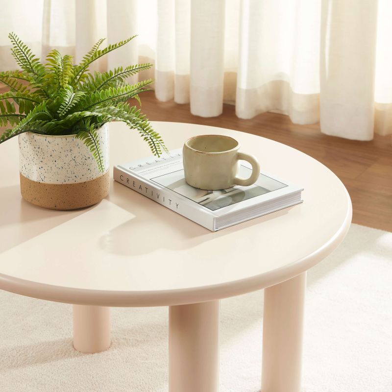 Table basse MARA effet laqué beige