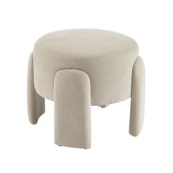 Pouf INA tissu beige