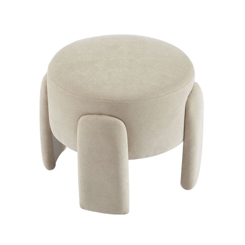 Pouf INA tissu beige