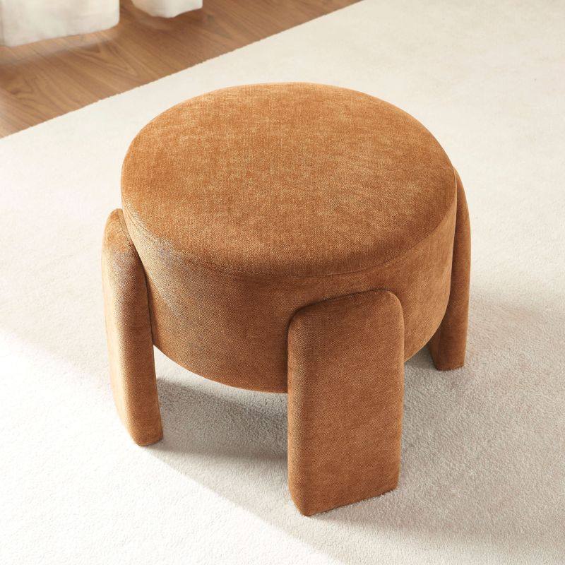 Pouf INA tissu marron