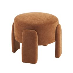 Pouf INA tissu marron
