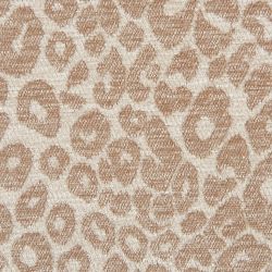 Lot de 2 chaises OREL tissu léopard beige et pieds métal effet bois