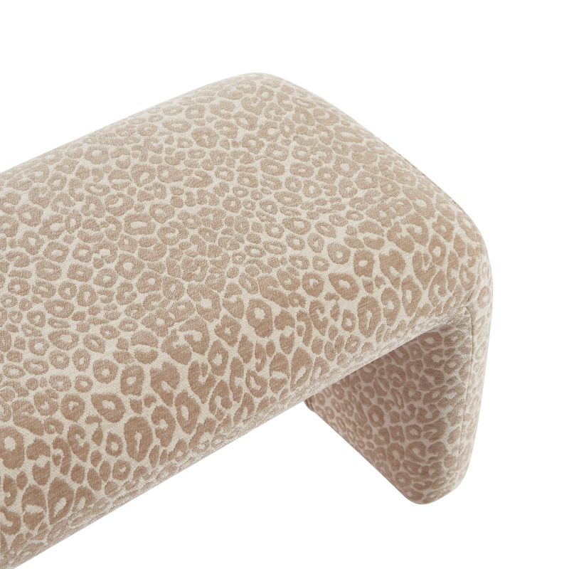 Banc SARAN tissu léopard beige