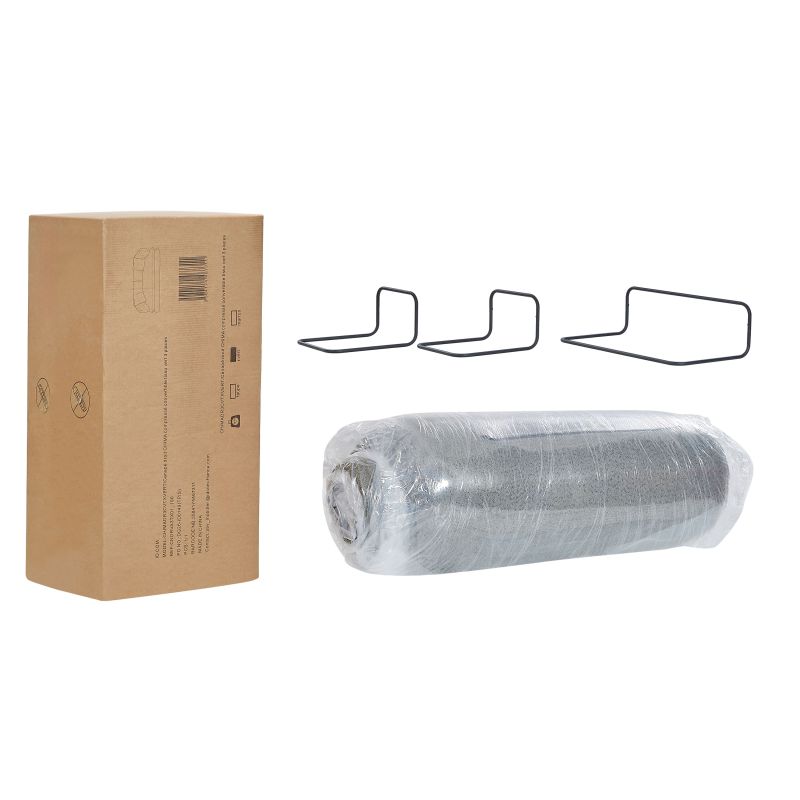 Canapé droit compressé et convertible CHIMA déplimousse 3 places tissu chenille taupe