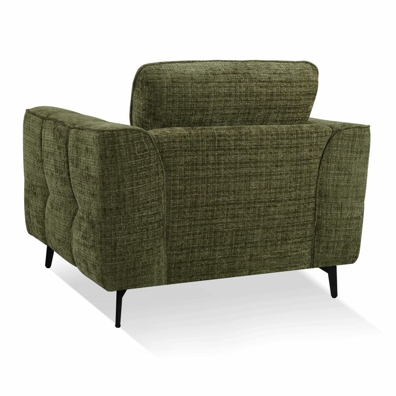 Fauteuil LOERA tissu vert 1 place
