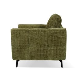 Fauteuil LOERA tissu vert 1 place