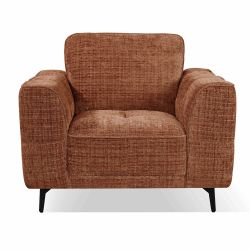 Fauteuil LOERA tissu terracotta 1 place