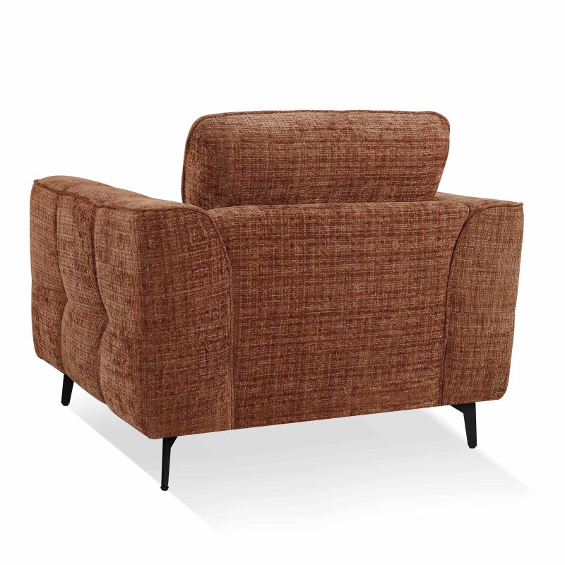 Fauteuil LOERA tissu terracotta 1 place