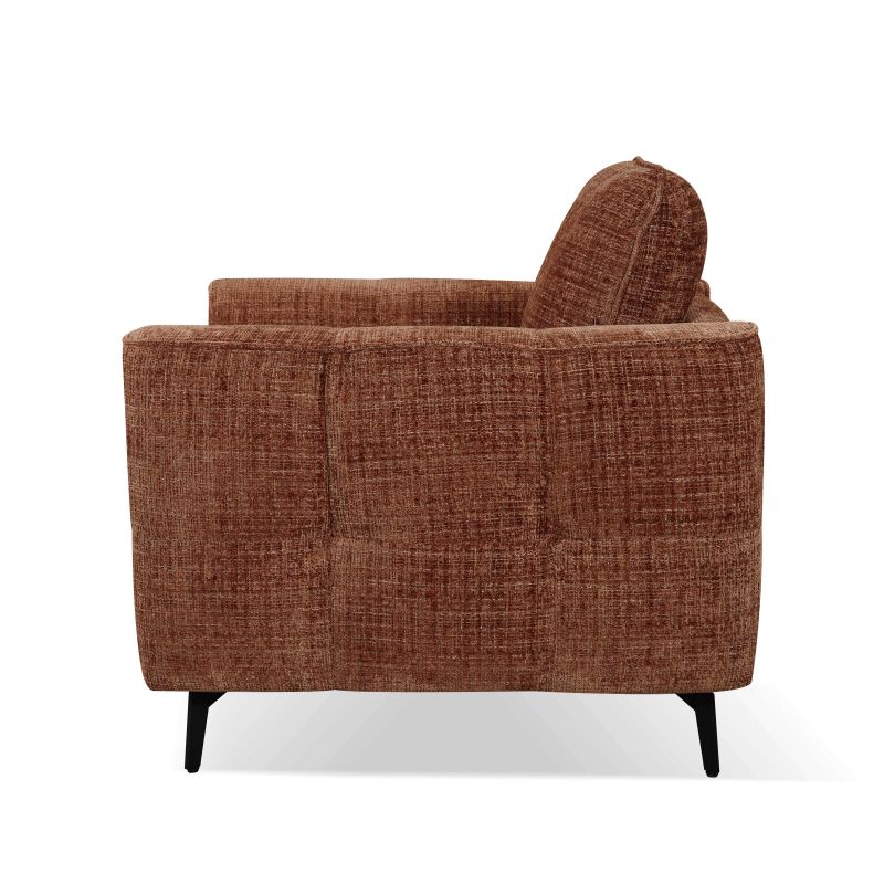 Fauteuil LOERA tissu terracotta 1 place