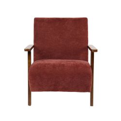 Fauteuil PROTEUS tissu rouge 1 place