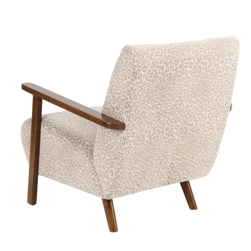 Fauteuil PROTEUS tissu léopard beige 1 place