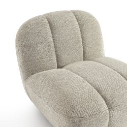 Fauteuil rotatif GEMI 1 place tissu chenille beige