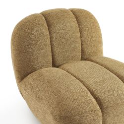Fauteuil rotatif GEMI 1 place tissu chenille jaune