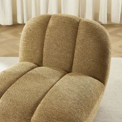 Fauteuil rotatif GEMI 1 place tissu chenille jaune