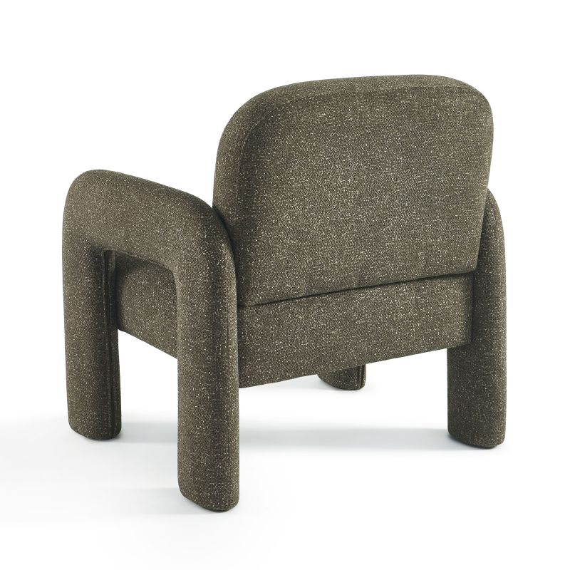 Fauteuil fixe BOLA 1 place tissu chenille vert