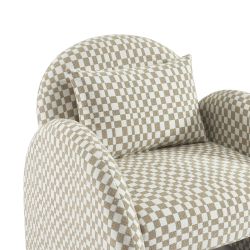 Fauteuil fixe COMA 1 place tissu chenille beige