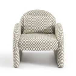 Fauteuil fixe COMA 1 place tissu chenille beige