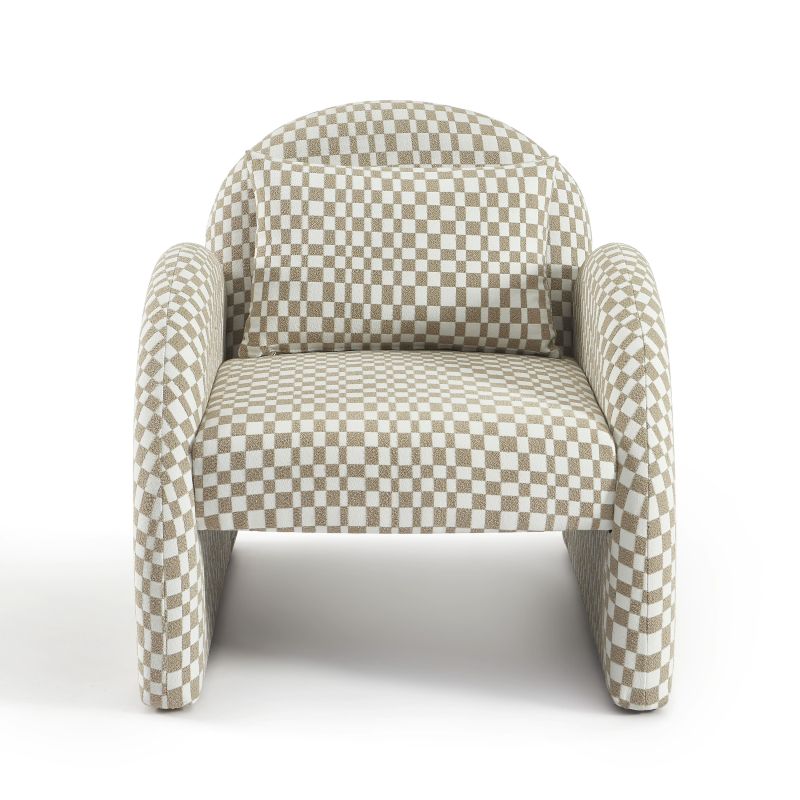 Fauteuil fixe COMA 1 place tissu chenille beige