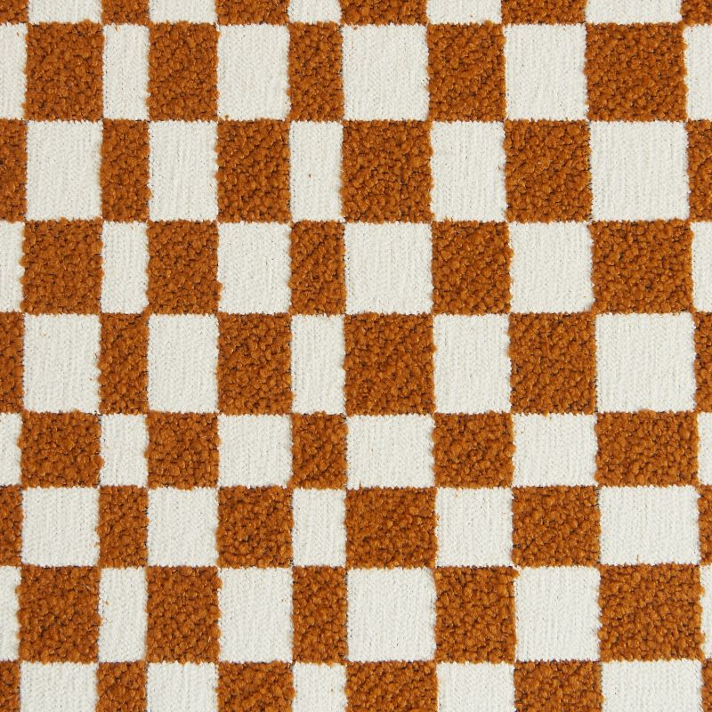 Fauteuil fixe COMA 1 place tissu chenille terracotta