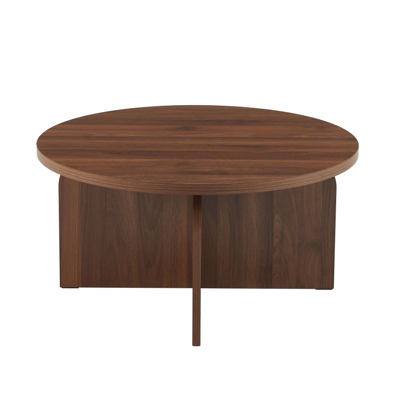 Table basse LILA effet noyer 80cm