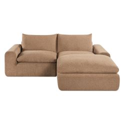 Pouf compressé MEKA 1 place tissu chenille vert