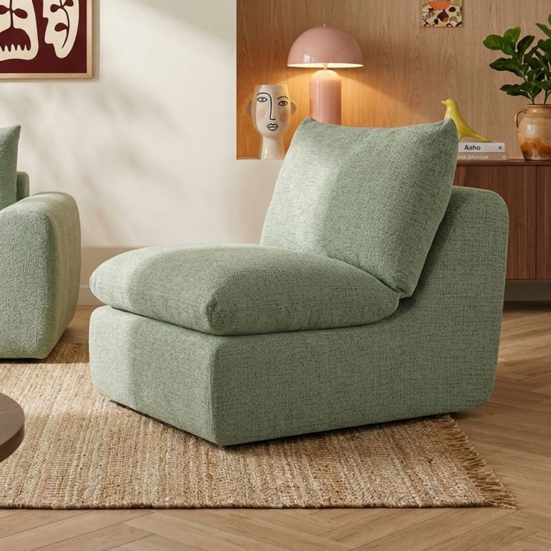 Chauffeuse compressée MEKA 1 place tissu chenille vert