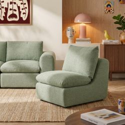 Chauffeuse compressée MEKA 1 place tissu chenille vert