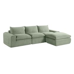 Chauffeuse compressée MEKA 1 place tissu chenille vert