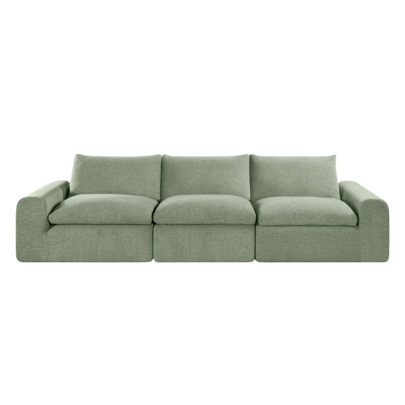 Chauffeuse compressée MEKA 1 place tissu chenille vert