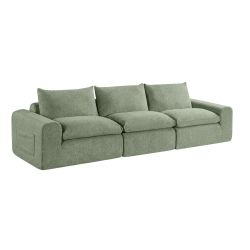 Chauffeuse compressée MEKA 1 place tissu chenille vert