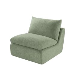 Chauffeuse compressée MEKA 1 place tissu chenille vert