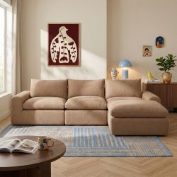 Chauffeuse compressée MEKA 1 place tissu chenille marron