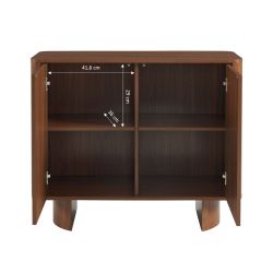 Buffet haut ORLO effet noyer 2 portes 90cm