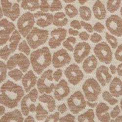 Lot de 2 chaises SELA tissu léopard beige et pieds métal