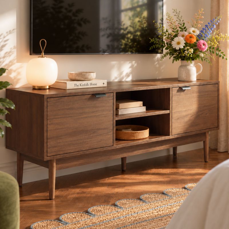 Meuble tv ALMA effet noyer 130cm