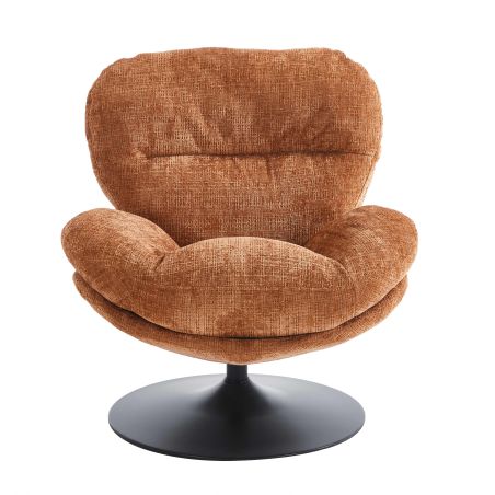 Fauteuil rotatif CERES 1 place tissu terracotta