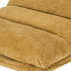 Fauteuil rotatif HYGEA 1 place tissu jaune moutarde